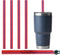 Reusable Drinking Straws with travel case, Made in USA, Cups 12-32 oz - For both Hot and Cold Beverages, Water/Coffee/Tea 4 Large 9.5"...