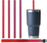 Reusable Drinking Straws with travel case, Made in USA, Cups 12-32 oz - For both Hot and Cold Beverages, Water/Coffee/Tea 4 Large 9.5"...