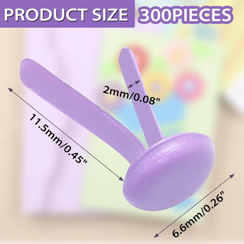 LifCratms 300Pcs Paper Fasteners Brads, Multicolored Mini Split Pins Pastel Metal Round Brads Fasteners for DIY Crafts Projects Scrapbooking Card ...