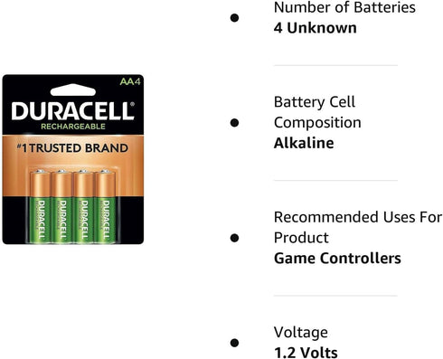 DURNLAA4BCD - Rechargeable StayCharged NiMH Batteries...