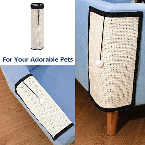 Cat Scratch Mat Sofa Furniture Protector Natural Sisal Cat Scratcher Mats Couch Cover Cat Scratcher Pad for Indoor Cats Grinding Claws Couch Carpe...
