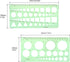 Circle Template & Geometric Drawings Templates Scale Drafting Stencils for Artist Design Drawing Aids Geometry Measuring Ruler for Studying, Desig...
