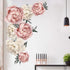 WINDVALE Pink Peony & Rose Floral Wall Stickers, Peel & Stick, Waterproof, Modern Style, 2 Sheets (11.8 x 35.4 inches each), Ideal for Bedroom, Li...
