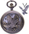 Udaney Eagle Gifts Pocket Watch with Chain Vintage Quartz Half Hunter American 2025 Fashion...