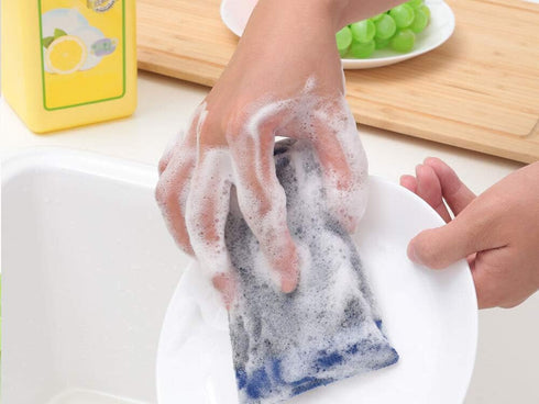 6 Pack Steel Scrub Sponge Dish Wash Sponge Multi-Use Heavy Duty Scrub for Dishwashing Long Lasting Kitchen Sponge for Hard Surface Tools...