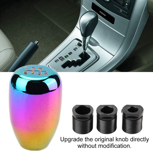 Aramox Gear Shift Knob, Car Universal Modification Manual Knob Gear Shift Head Shifter 6 Speed (Colored)...