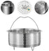 Luxshiny Rice Cooker Rice Cooker Rice Cooker Steamer Basket with Handle Legs Vegetable Steamer Insert Stainless Steel for Steaming Food Meat Fish ...