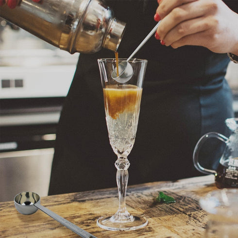 2 Pcs Coffee Scoop 18/8 Stainless Steel Measuring Coffee Spoon Set 1 Tablespoon (15ML) & 2 Tablespoon (30ML) Long Handle Spoons Metal Tablespoon f...