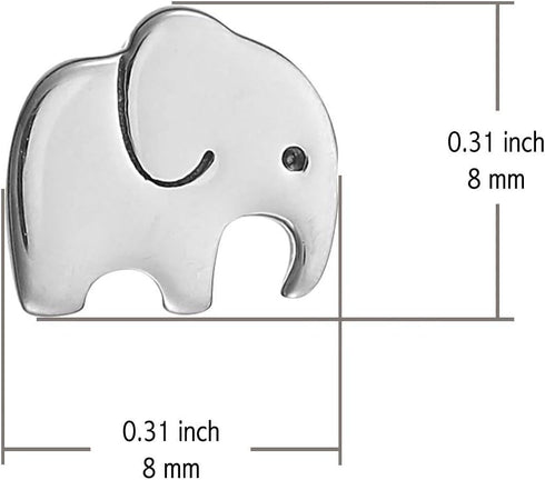 Boma Jewelry Sterling Silver Elephant Animal Stud Earrings...
