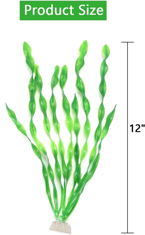 AQUANEAT Fish Tank Decorations,Fish Tank Plants, Aquarium Plants Plastic, 12Inch Tall Aquarium Plants, 10packs...