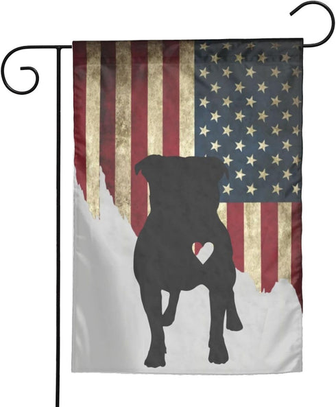 Pitbull Heart Garden Flag Double Sided Flags Banner For Outdoor House Decoration Patio Lawn Home Signs Flag 12x18 Inch...