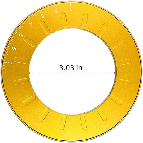 Circle Drawing Maker, Adjustable Rotary Circle Template Measuring & Drawing Ruler, Aluminum Alloy + Stainless Steel Drafting Ruler Measurement Too...