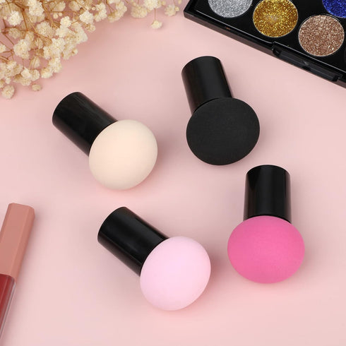 Sibba 4 PCS Makeup Eggs Sponge Beauty Blender Foundation Blending Make Up Concealer Applicator Cosmetic Face Eye Brush Set With Mini Handle Loose ...