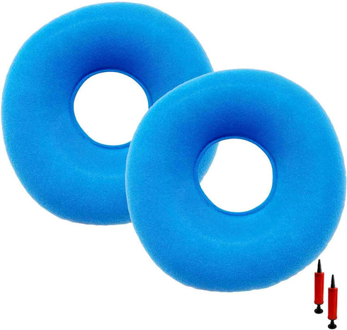 2 Pack Donut Pillow for Hemorrhoids, Inflatable Ring Donut Seat Cushion Pillow with A Pump, Hemorrhoid Seat Cushion, Round Wheelchairs Seat Cushio...