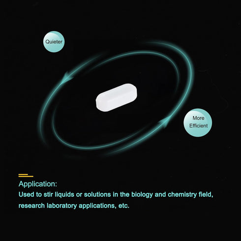 MECCANIXITY Magnetic Stirrer Mixer Stir Bar Rod 20mm(0.79") x8mm Cylinder Shape PTFE Coating Magnet White for Laboratory 5Pcs...