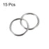 uxcell Metal O Rings, 15pcs 30mm(1.18") ID 3mm Thickness Multi-Purpose Welded O-Ring Buckle for Craft Belt Purse Bag Making Hardware, Silver Tone...