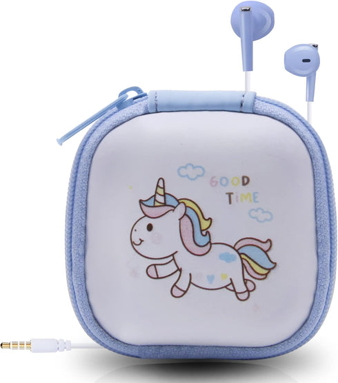 Kids Earbuds for Back to School with Cute Earphones Storage Case, Unicorn Earbuds for Kids in-Ear Headphone of Electronics Wired 3.5 mm with Mic, ...