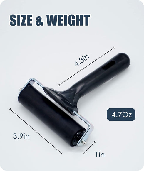 Rubber Brayer Roller for Boat Flooring Tools - Tape Roller for Decking Installation,RV Roof,Wallpaper,Broadstep Smoothing(4 inch, 2PCS)...