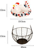 Chicken Design Ceramic Egg Storage Basket Iron Basket Holds 20-25 Eggs, Egg Holder, Organizer Case, Container Egg Basket Holder...
