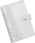 Multibey A5 6-Rings Binder Rings Soft Clear Cover Transparent Shell with Snap Clousure for Spiral Journal Planner DIY Scrapbook Notebook (A6, Whit...