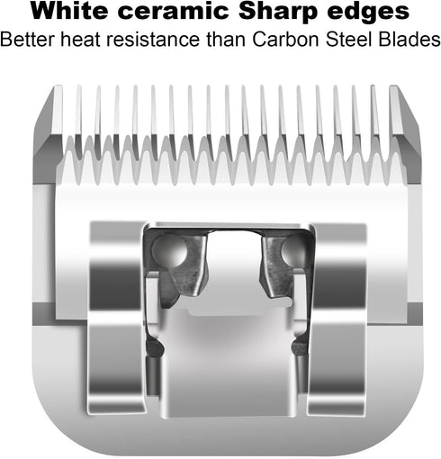Detachable Pet Dog Grooming Clipper Ceramic Blades,Compatible with Size-15 Cut Length 3/64-Inch(1.2mm),Compatible with andis/Oster A5/Wahl KM10 Se...