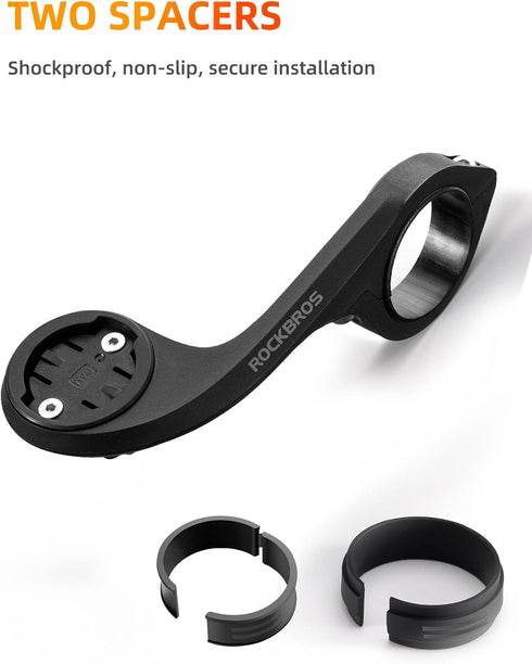 ROCKBROS Out Front Mount Compatible with Garmin, iGPSPORT - Bike Handlebar 1.26’’-1.38’’/ 32-35mm...