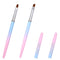 2 Pcs Nail Art Clean Up Brushes, Abeillo Round & Angled Nail Polish Brush for Cleaning Fingernails, Nail Painting Brushes for Nail Art Design & Po...