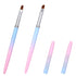 2 Pcs Nail Art Clean Up Brushes, Abeillo Round & Angled Nail Polish Brush for Cleaning Fingernails, Nail Painting Brushes for Nail Art Design & Po...