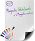 Kedudes USA Made Magnetic Dry Erase Board Sheet 17" x 11" with Set of 6 Markers - Magnetic Whiteboard for Fridge - Fridge Whiteboard Magnetic - Dr...