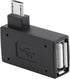 Zerone 2Pcs 90 Degree Left & Right Angled Micro USB 2.0 OTG Host Adapter, Female to Male Micro OTG Adapter with USB Electricity Supply Port...