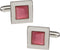 Trendy Pink Solitaire Catseye-Style Cufflinks with Presentation Box...
