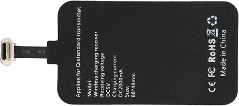 Qi Wireless Charger Receiver USB C 10W Quick Charging Receiver, Type C Wireless Receiver for Type C Android Mobile Phones...