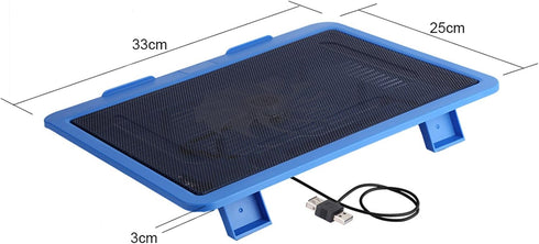 Laptop Cooler Cooling Pad, Portable Quiet Laptop Cooling Pad Stand with USB Stand Laptop Notebook Cooler for 14 Inch Below Notebook(Blue)...