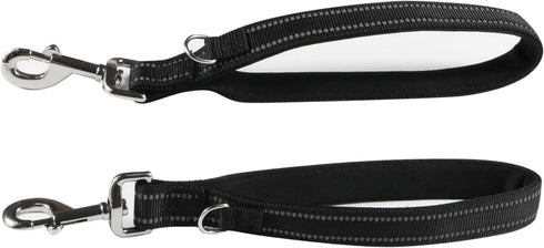 12" Dog Short Leash Lead -Heavy Duty for Puppy Small Medium Large Dogs (Black White)...