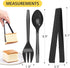 Plastic Serving Utensils Set, 18 Piece, 9" Black...