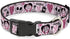 Disney Pet Collar, Dog Collar Plastic Buckle, The Nightmare Before Christmas Jack and Sally Doodles Pink, 9.5 to 13 Inches 1.0 Inch Wide...