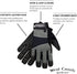 West County 013C/L Men's Gloves –Large, Charcoal, Work Gloves with Four-Way Spandex Backing, Adjustable Cuff...