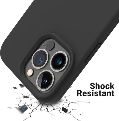 OTOFLY Designed for iPhone 14 Pro Case, Silicone Shockproof Slim Thin Phone Case for iPhone 14 Pro 6.1 inch (Black)...