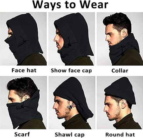 Balaclava Ski Mask 2 Pcs - Windproof Warmer Fleece Adjustable Winter Mask for Men Women...