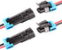 2 Pin Way Car Waterproof Electrical Connector Plug with Wire AWG Marine Pack of 2...