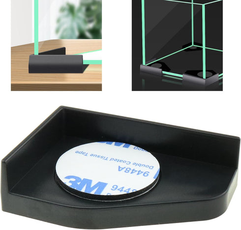 4PCS Black Plastic Fish Tank Corner Protector Aquarium Glass Angle Cover for Home...