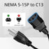 TNP AC Power Cable Computer Monitor Cord 6 Feet 10a 125v 3 Prong TV Plug-in Cord NEMA 5-15P to IEC 320 C13 Replacement Wire for Dell AOC Asus Leno...