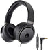 rockpapa Grade Wired Headphones with Microphone, Lightweight Foldable Stereo Bass Headphones with No-Tangle Cord & 3.5mm Jack for Women/Kids, Lapt...