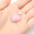 Jovivi Natural Rose Quartz Crystal Heart Necklace Love Heart Shaped Healing Stone Chakra Reiki Pointed Gemstone Necklace Mothers Day Gifts...