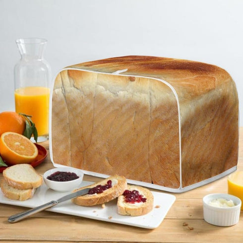 Vivid Funny Bread Pattern Toaster Cover,Waterproof Toaster Cover Bread Print 2 & 4 Slice Bread Maker Cover Small Appliance Covers Bread Maker Cove...
