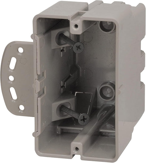 Southwire MSBMMT1G One Device Adjustable Depth, Heavy Duty 42lb Screws Included 1-Gang Multi-Mount Electrical Box, Gray...
