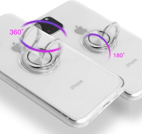 Designed for iPhone 11 Pro Max Case 6.5 inch 2019, Anti Scratch Soft TPU Full Body Clear Case Case with 360 Degree Rotation Finger Ring Holder Kic...