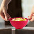 6-in Colander, Dual Handles, BPA-Free, Dishwasher Safe Compact Food Strainer for Fruits, Veggies and Pasta, 3-Cup Capacity, Red and Blue, 2-Pack...