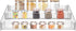 WUIVIUT Spice Rack Organizer For Cabinet, 2 in/Tier Acrylic Tiered Spice Shelf Can Storage Organizer for Kitchen Pantry Countertop...
