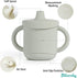 Silicone Sippy Cup for Toddler, Transition Straw Cups for baby 12 months +, Unbreakable Kids Cups 3 in 1, 2 Pack Dishwasher & Microwave Safe, BPA ...